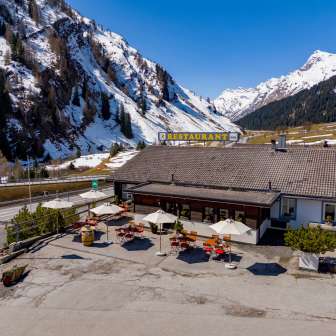 Il ristorante Rheinwaldstube a Nufenen