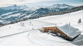 La pista di ghiaccio naturale dell'Alp Raguta sull'altopiano di Feldis