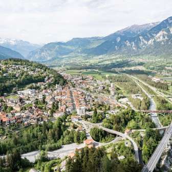 Vista di Thusis dal Känzeli