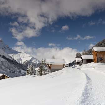 Medels nella Rheinwald in inverno
