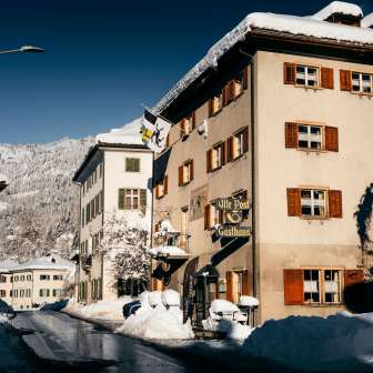 La locanda Alte Post in inverno