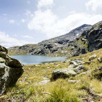 L'alto Schwarzsee sopra la Valle Madrisa nell'Avers