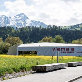 L'area di servizio autostradale Viamala a Thusis