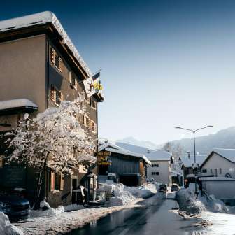 La locanda Alte Post in inverno