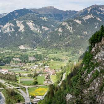 Vista di Sils i.D. e Hohen Rätien dal Känzeli