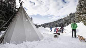 Il Tipi al bar dello slittino sullo Schamserberg