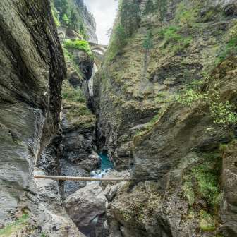 La gola della Viamala con il ponte Wildener