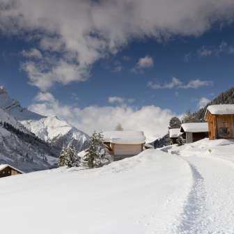 Medels nella Rheinwald in inverno