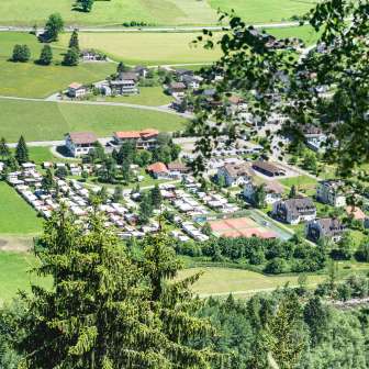 Il campeggio Andeer in estate