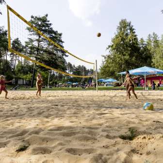 Il campo da beach volley di Badi Thusis