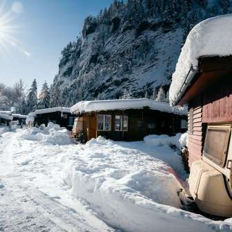 Il campeggio Rania in inverno