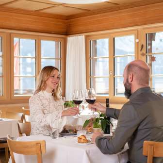 La sala da pranzo dell'Hotel Ristorante Capricorni