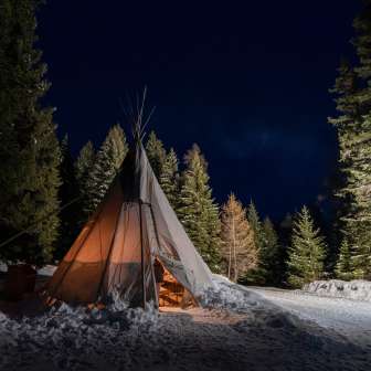 Il Tipi al bar dello slittino di sera