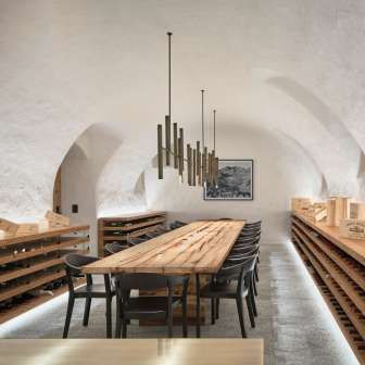La cantina dell'Hotel Post ad Andeer