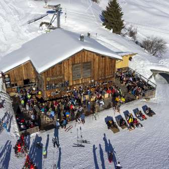 Il Sunna Bar nel comprensorio sciistico di Tschappina Heinzenberg
