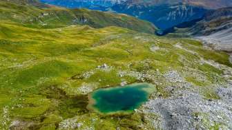 Il Lai Grand nel paesaggio della brughiera di Anarosa
